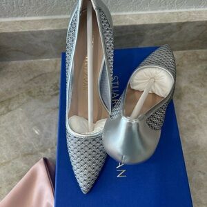 Stuart weitzman Tasha 100 silver heels